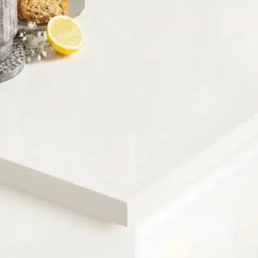White Glass White Glass Effect - ABS Square Edge Laminate Worktops - Image 1