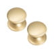 32 SATIN BRASS  WINDSOR KNOB HANDLE