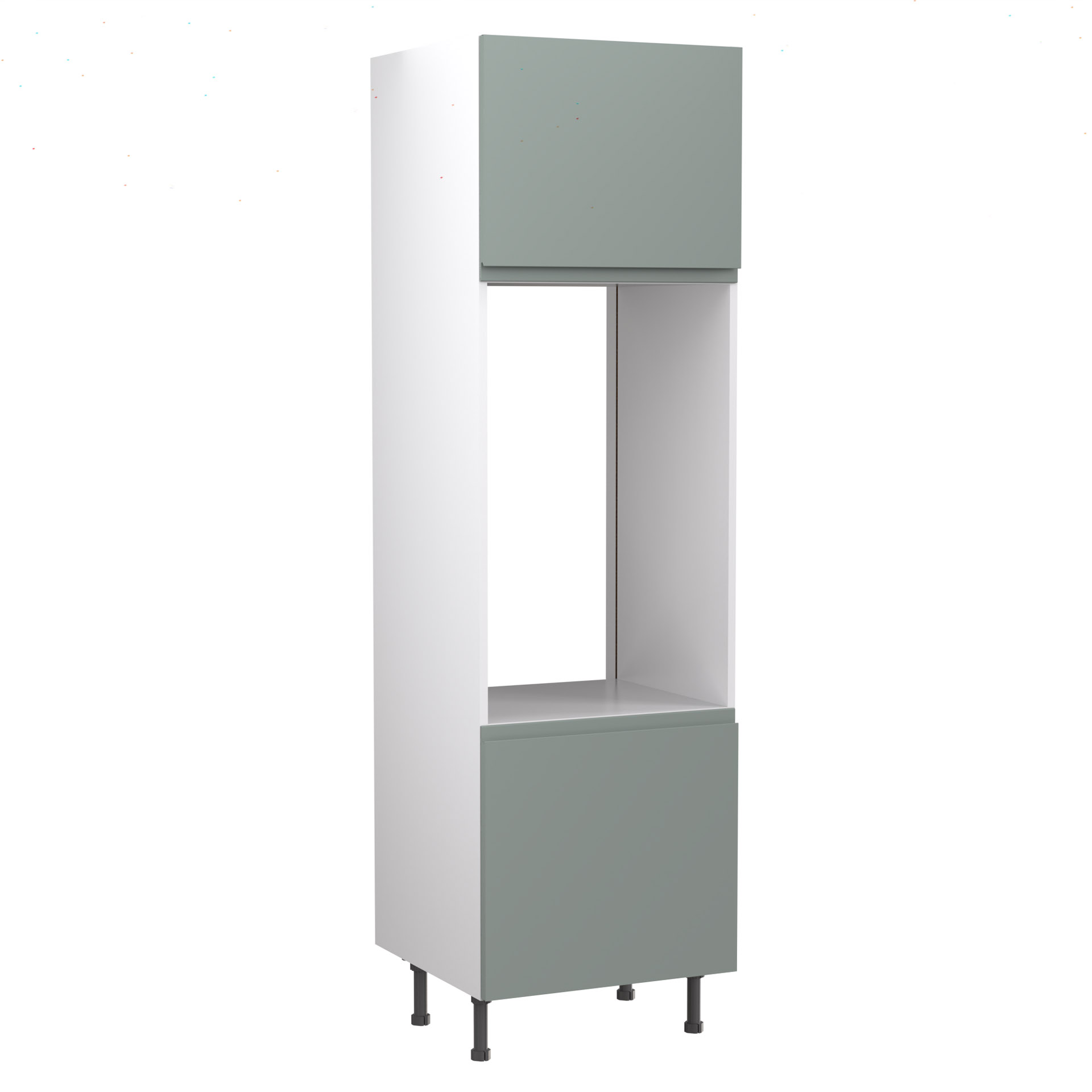 J-Pull-Double-Oven-Housing-Sage-Green Double Oven Housing - Image 1