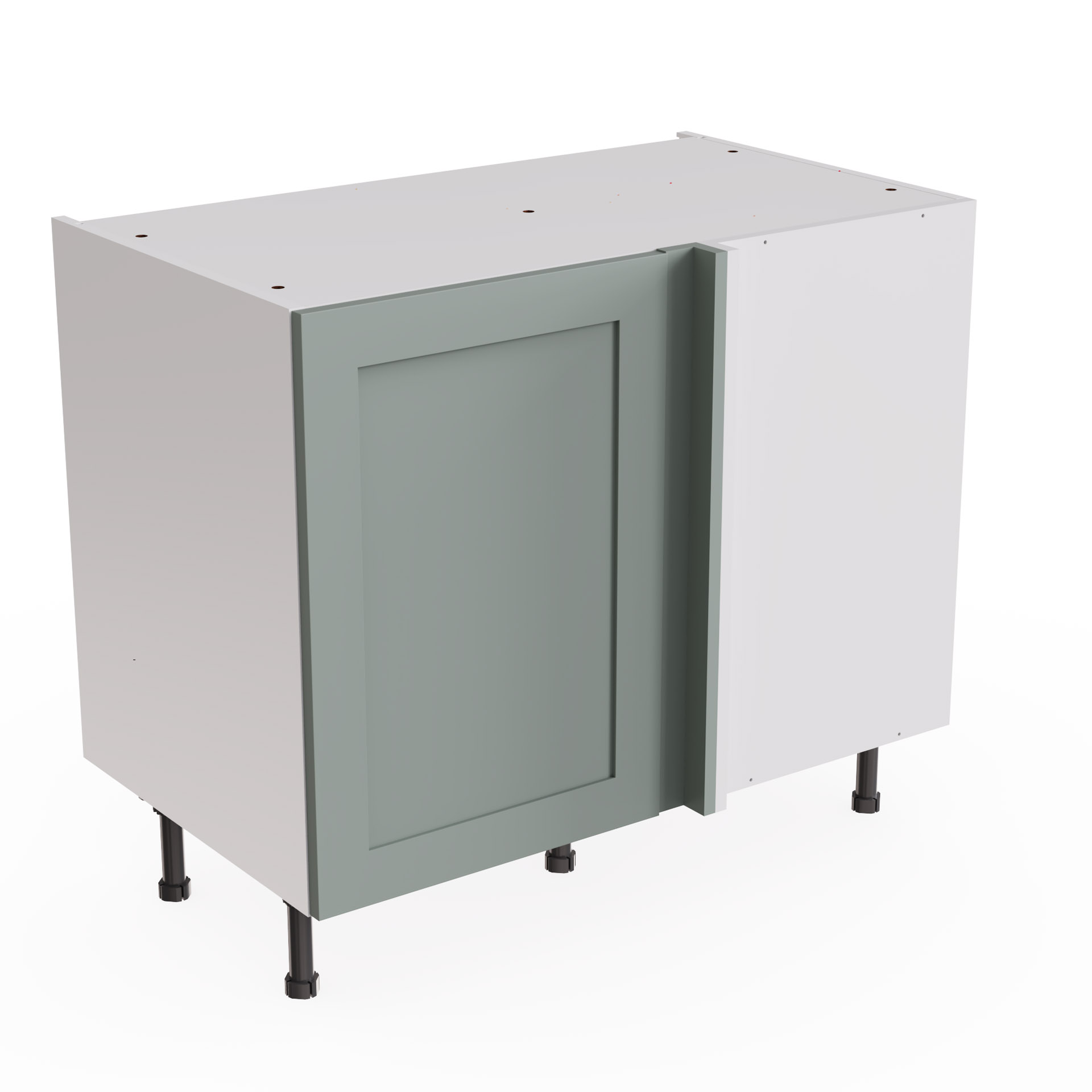 Shaker-1000-Blind-Corner-LH-Base-Cabinet-Sage-Green 1000 Blind Corner Base Cabinet - Image 1