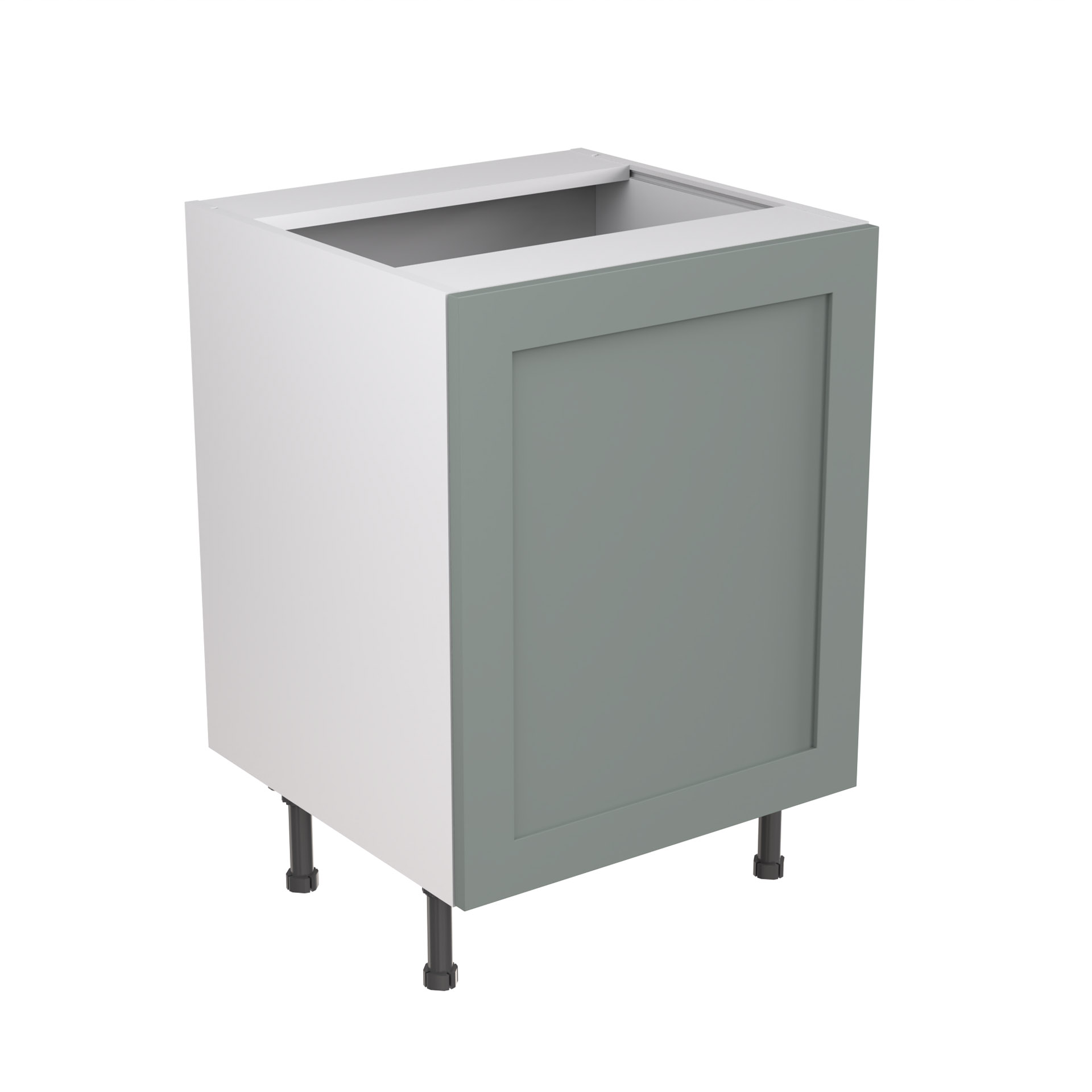 Shaker-600-Sink-Hob-Base-Cabinet-Sage-Green 600 Sink/Hob Cabinet - Image 1