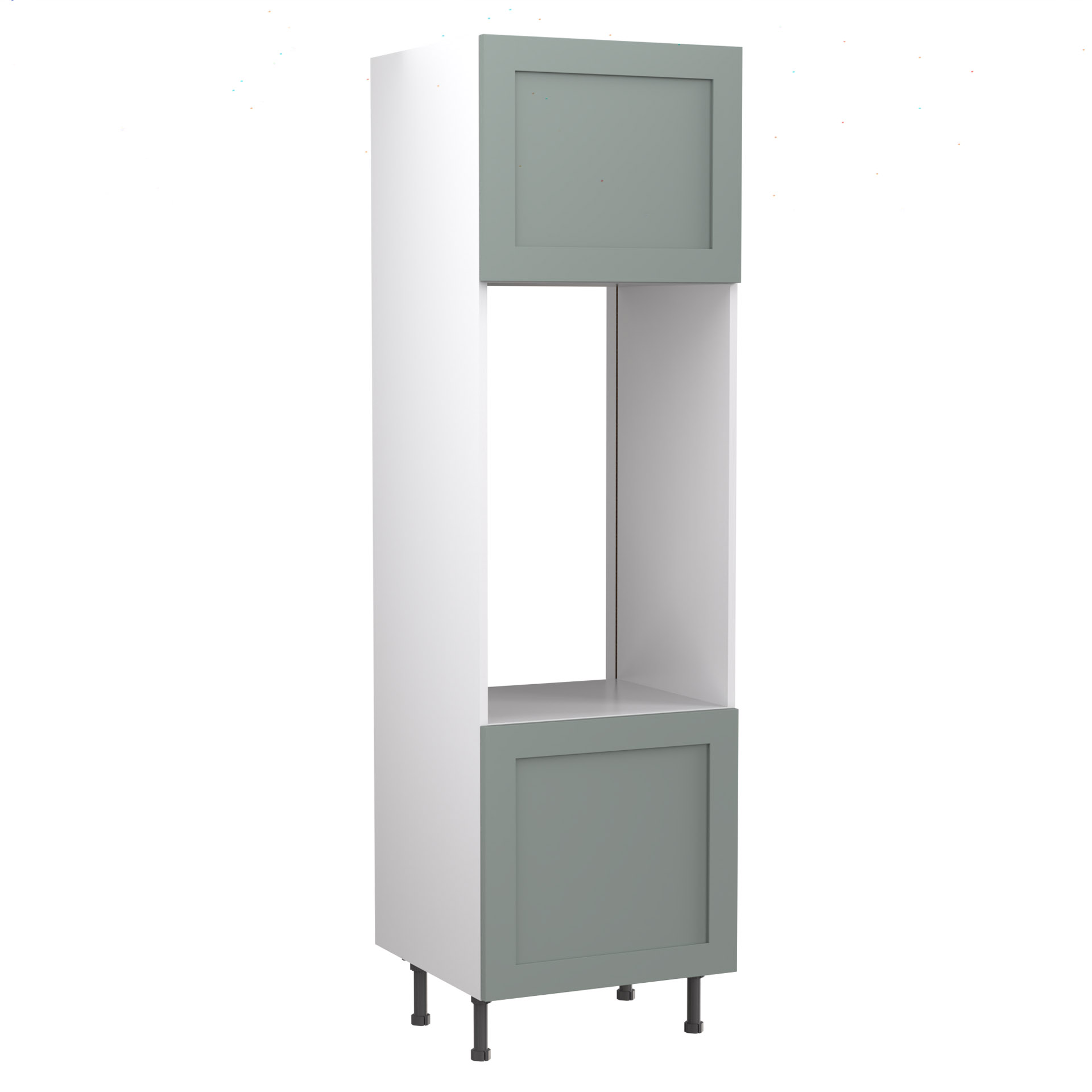 Shaker-Double-Oven-Housing-Sage-Green Double Oven Housing - Image 1