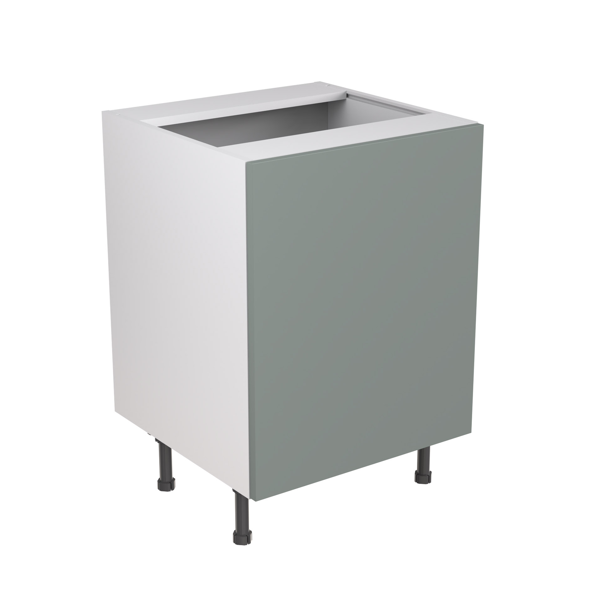 Slab-600-Sink-Hob-Base-Cabinet-Sage-Green 600 Sink/Hob Cabinet - Image 1