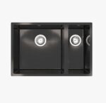 Comite | 1.5 Bowl Undermount Sink with Strainer Waste | Gloss Black