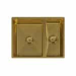 Ella | 1.5 Bowl Undermount Sink with Strainer Waste(s) | Brushed Gold