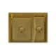 Ella | 1.5 Bowl Undermount Sink with Strainer Waste(s) | Brushed Gold