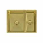 Ella | 1.5 Bowl Undermount Sink with Strainer Waste(s) | Brushed Brass