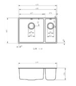 Comite | 1.5 Bowl Undermount Sink with Strainer Waste | Gloss Grey - Image 2