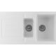 Comite | Fireclay Style 1.5 Bowl Kitchen Inset Sink & Drainer with Strainer Waste | Gloss White