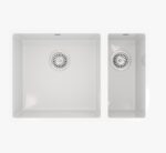 Comite| 1.5 Bowl Undermount Sink with Strainer Waste | Gloss White