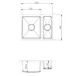 Ella | 1.5 Bowl Undermount Sink with Strainer Waste(s) | Brushed Gold - Image 2