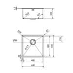 Ella | 1 Bowl Undermount Sink with Strainer Waste(s) | Brushed Steel - Image 2