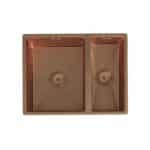 Ella| 1.5 Bowl Undermount Sink with Strainer Waste(s) | Brushed Copper