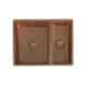 Ella| 1.5 Bowl Undermount Sink with Strainer Waste(s) | Brushed Copper