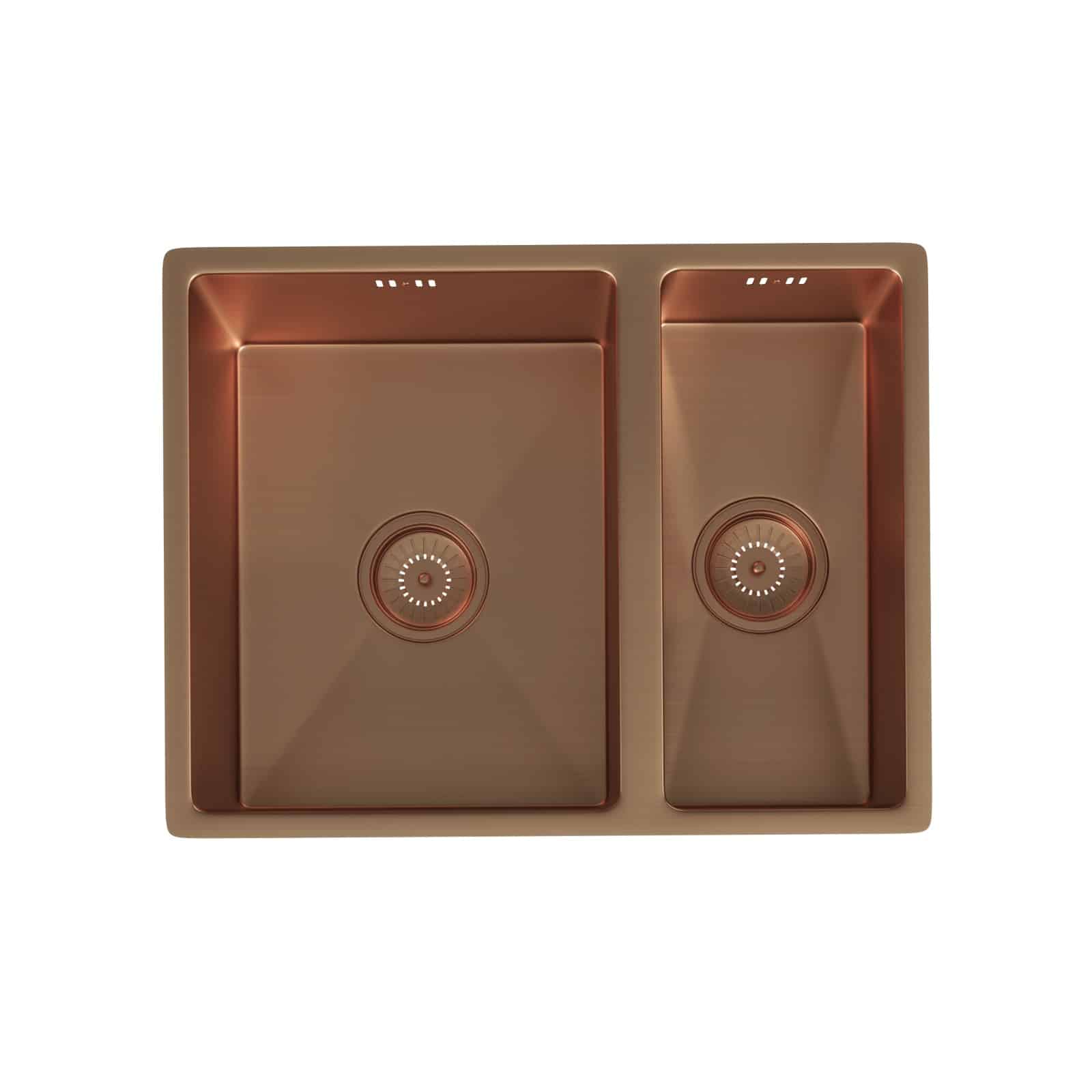Copper 1.5 Small Ella| 1.5 Bowl Undermount Sink with Strainer Waste(s) | Brushed Copper - Image 1