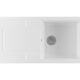 Comite| Fireclay Style 1 Bowl Kitchen Inset Sink & Drainer with Strainer Waste | Gloss White