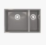 Comite | 1.5 Bowl Undermount Sink with Strainer Waste | Gloss Grey