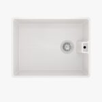 Comite | Belfast 1 Bowl Kitchen Sink with Strainer Waste | Gloss White