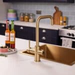 Impromta Biometric Brushed Gold 3-in-1 Square Neck Boiling Hot Water Tap - Image 2